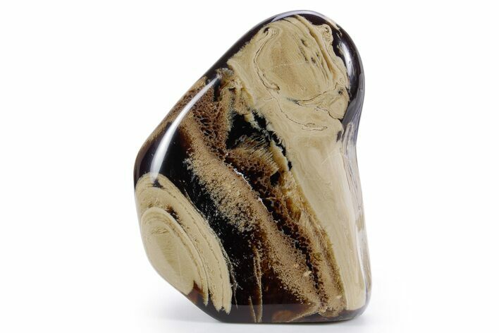 Tall Free-Standing Polished Indonesian Blue Amber #359573